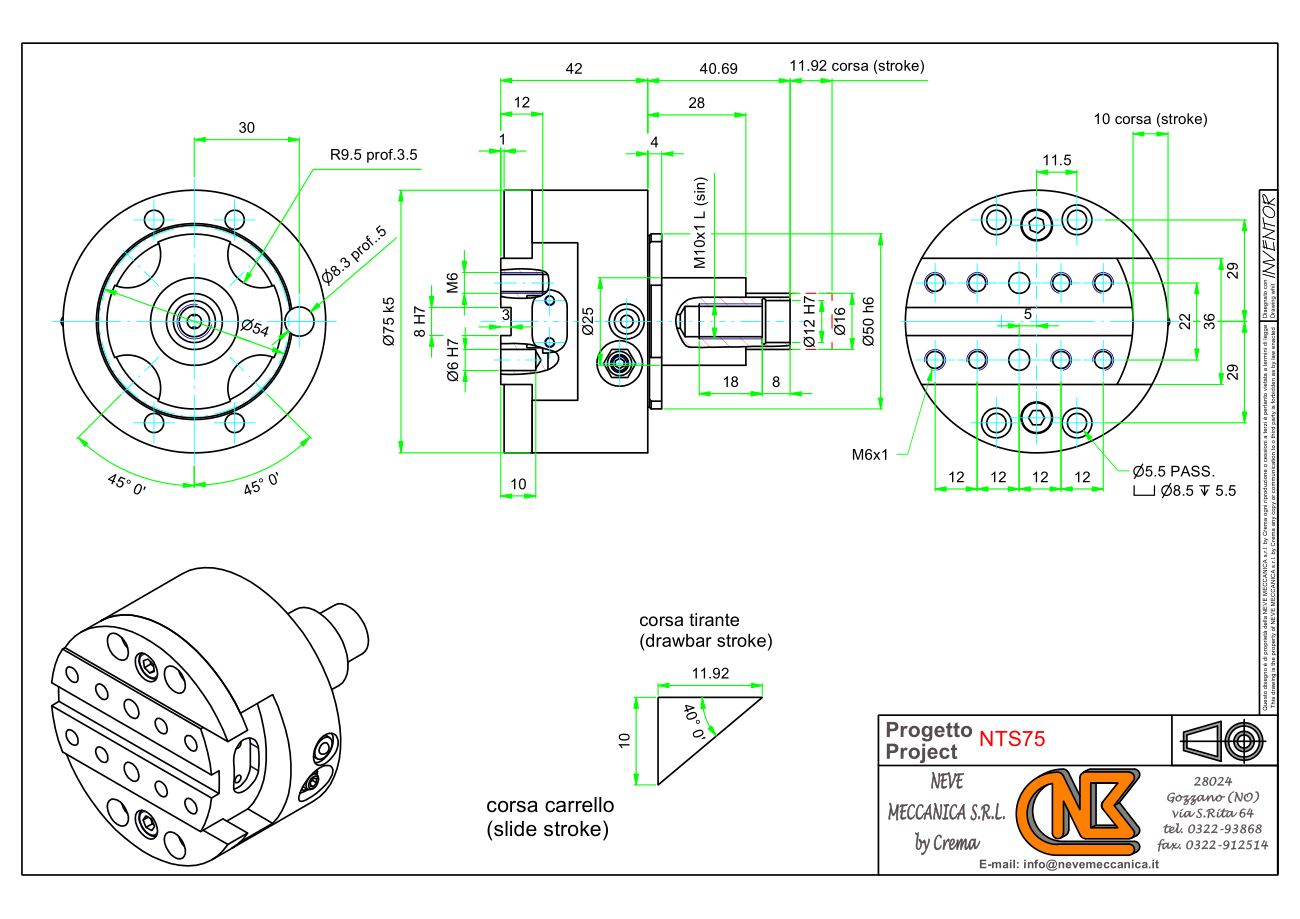 Disegno tecnico NTS80